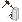 A pixel-art version of The Knight from Hollow Knight being chiseled out of a grey square with a hammer and chisel.